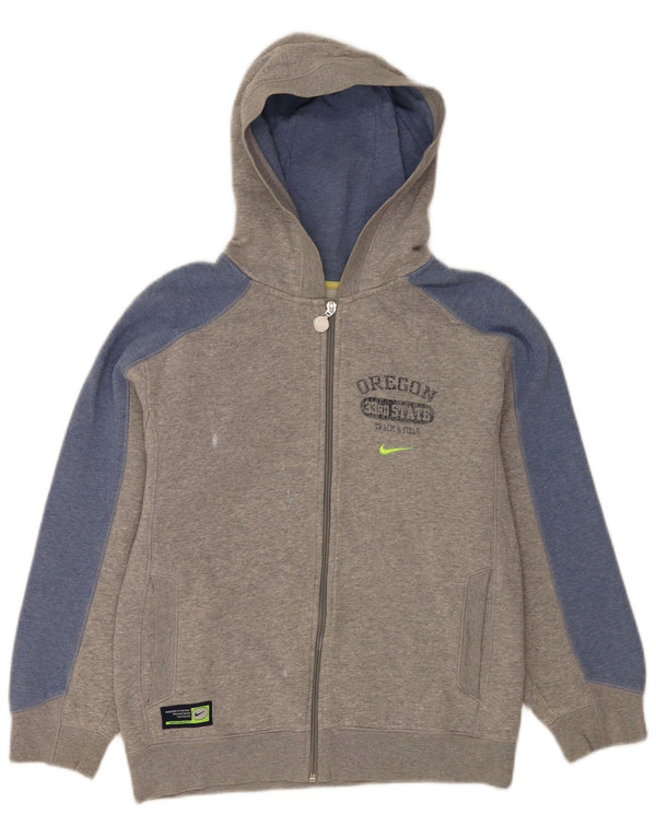 Nike Jungen Oregon Zip Hoodie Pullover 10-11 Jahre Mittelgrau Farbblock