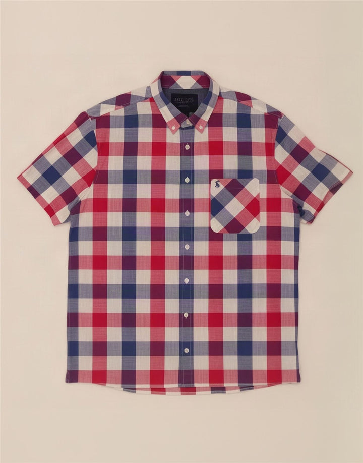 Joules Herren-Hemd, kurzärmelig, klassische Passform, groß, mehrfarbig, Gingham