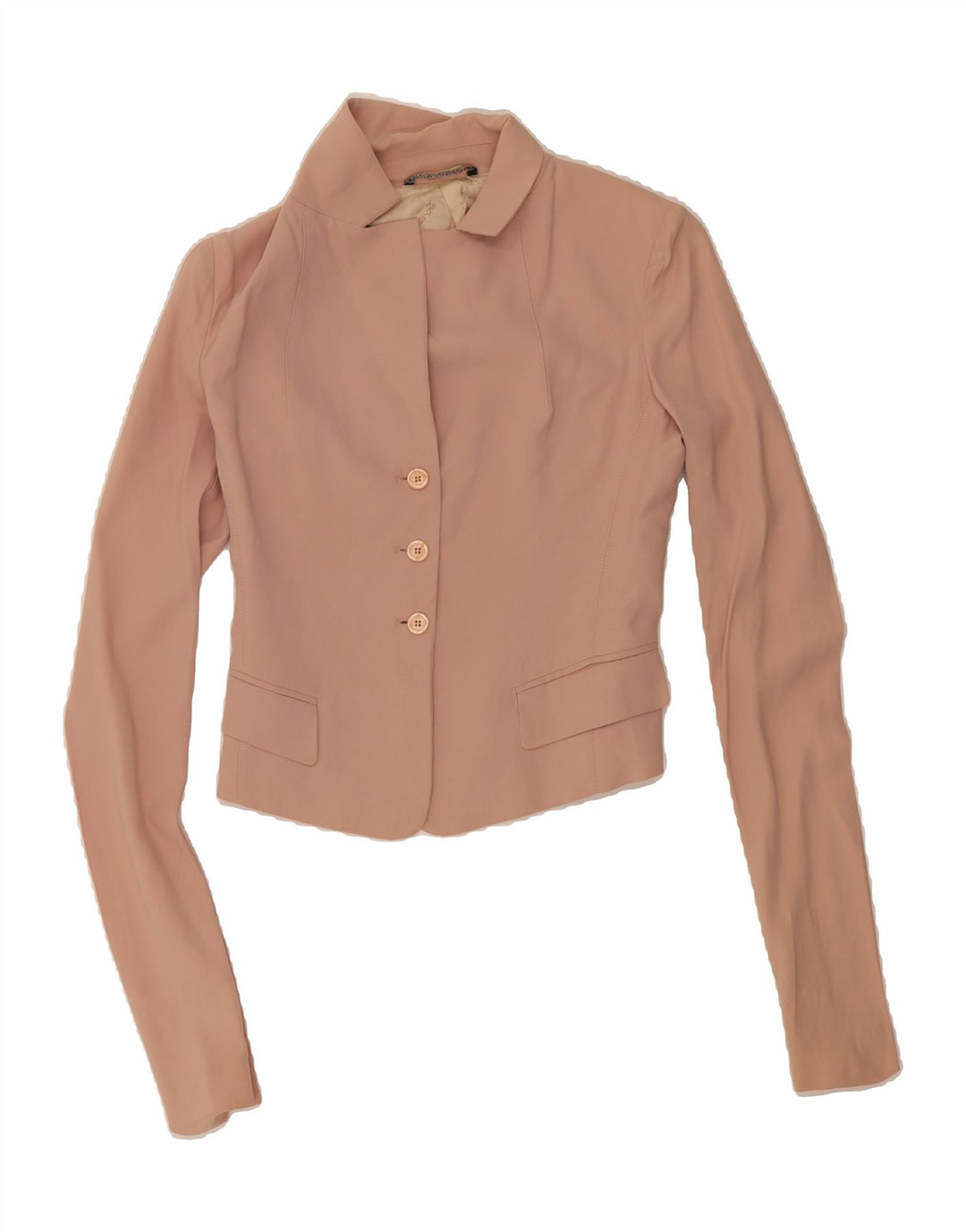 LIU JO Womens Crop 3 Button Blazer Jacket IT 42 Medium Pink Acetate Vintage Liu Jo and Second-Hand Liu Jo from Messina Hembry 