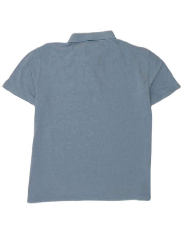 Nautica Mens Slim Fit Polo Shirt XL Blue Cotton