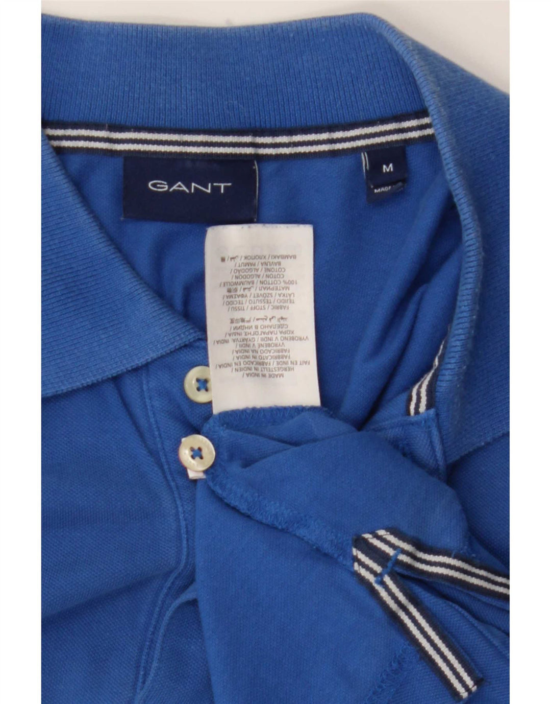 Gant Herren-Poloshirt aus mittelblauer Baumwolle