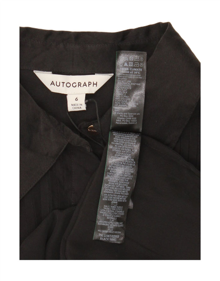 Autograph Damen-Formalhemd, UK 6, XS, schwarze Seide