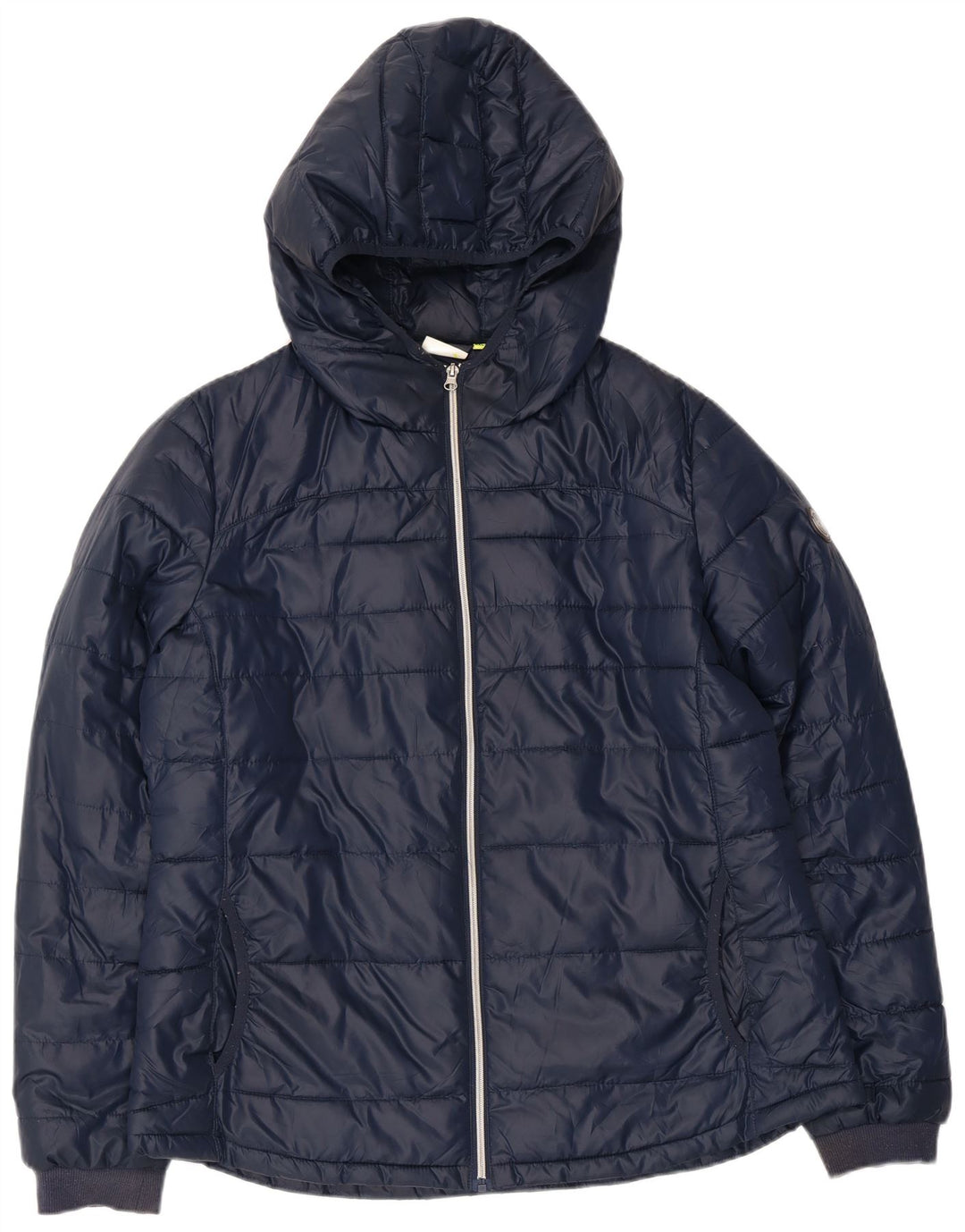 Diadora Wattierte Damenjacke mit Kapuze, UK 20 2XL, Marineblau, Polyester