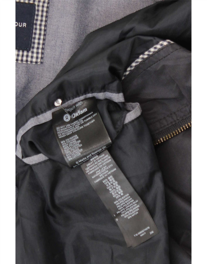 Marks & Spencer Herren Blue Harbor Bomberjacke 2XL Navy Polyester