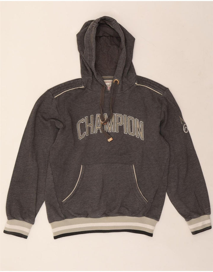 CHAMPION Damen-Kapuzenpullover mit Grafik, UK 16, Größe L, Grau, Baumwolle