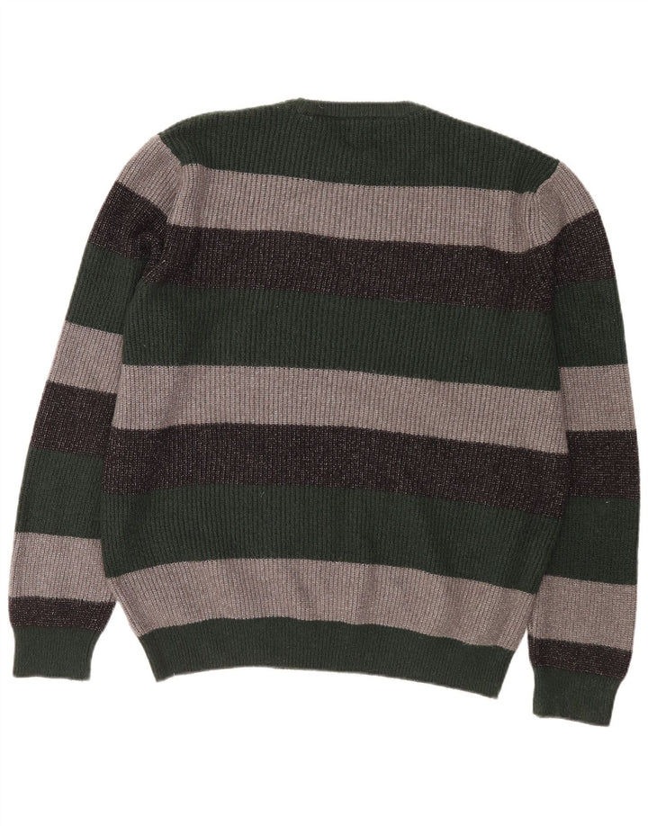 MARKS & SPENCER Herren-Pullover mit Rundhalsausschnitt, XL, mehrfarbig gestreift