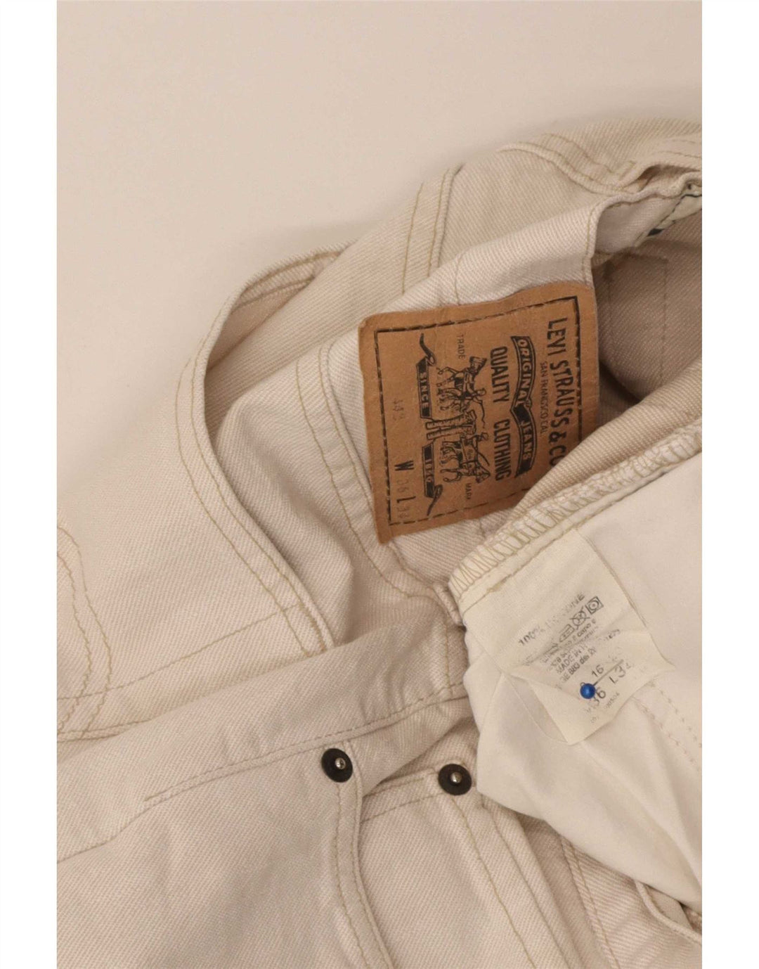 Levi's Herren Straight Jeans W36 L34 Beige Baumwolle