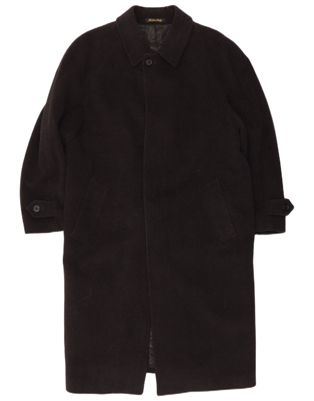 Mario Valente Herrenmantel IT 52 XL Schwarze Wolle