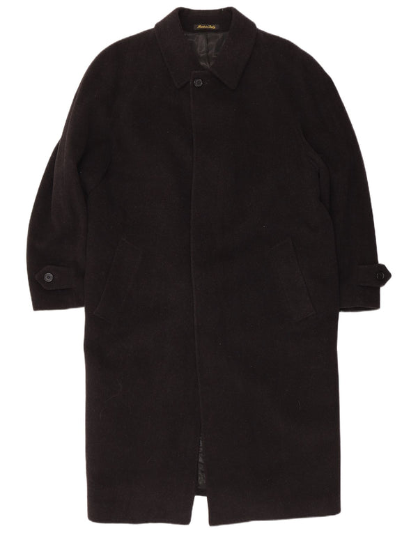 Mario Valente Herrenmantel IT 52 XL Schwarze Wolle