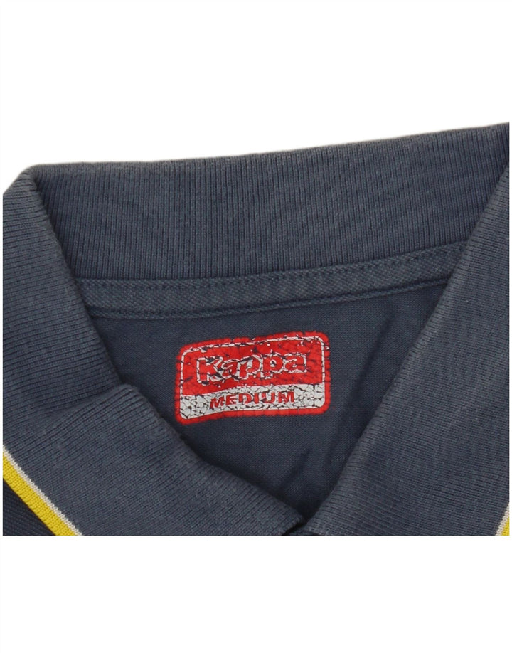 Kappa Herren Langarm-Poloshirt Mittelblau
