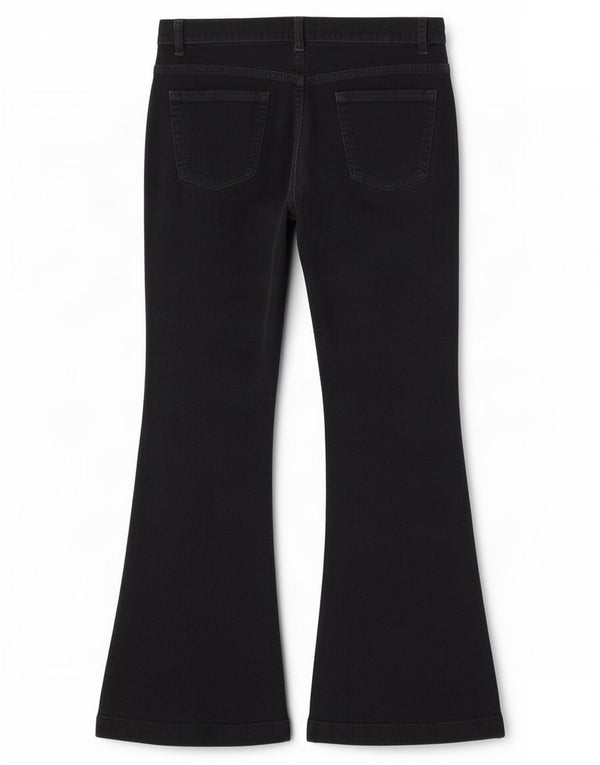 Zara Damen Flare Cordhose EU 38 Small W28 L30 Marineblaue Baumwolle