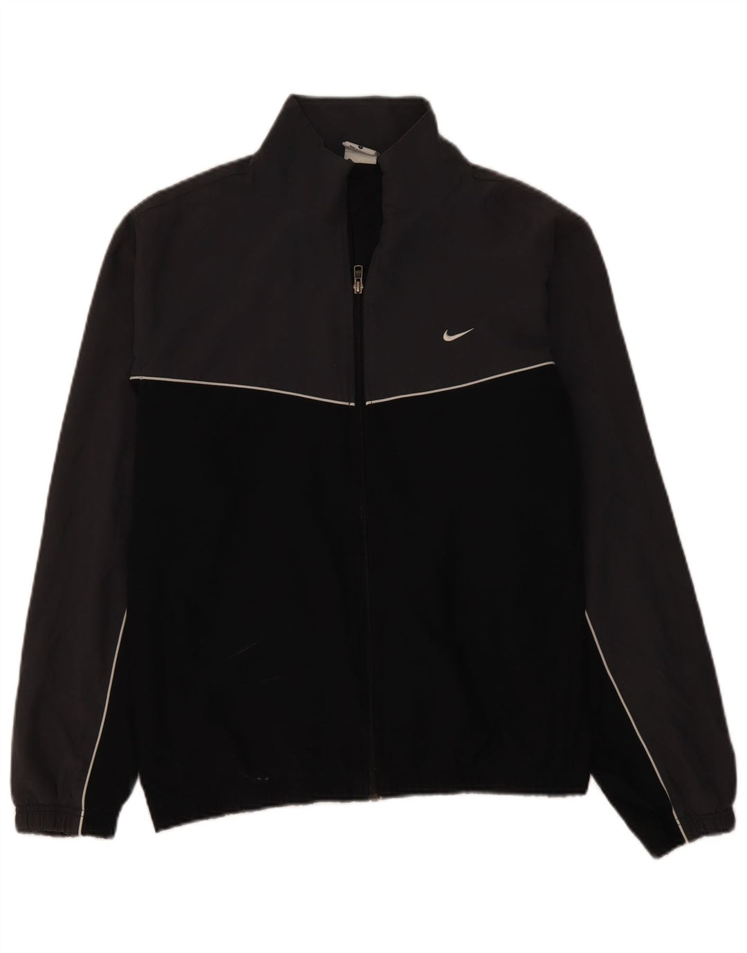 Nike Herren-Trainingsanzug-Topjacke, großes graues Colourblock-Polyester