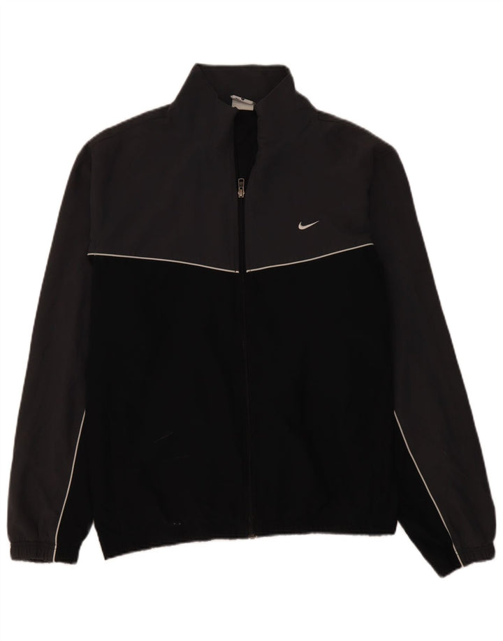 Nike Herren-Trainingsanzug-Topjacke, großes graues Colourblock-Polyester