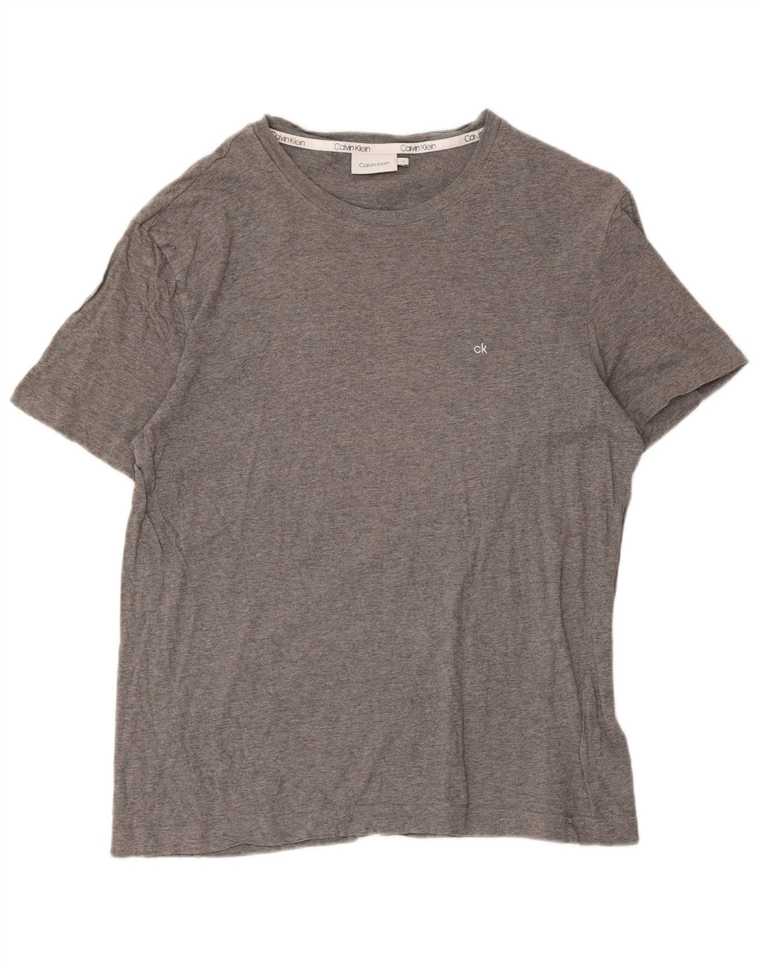 Calvin Klein Herren T-Shirt Top Large Grau Baumwolle