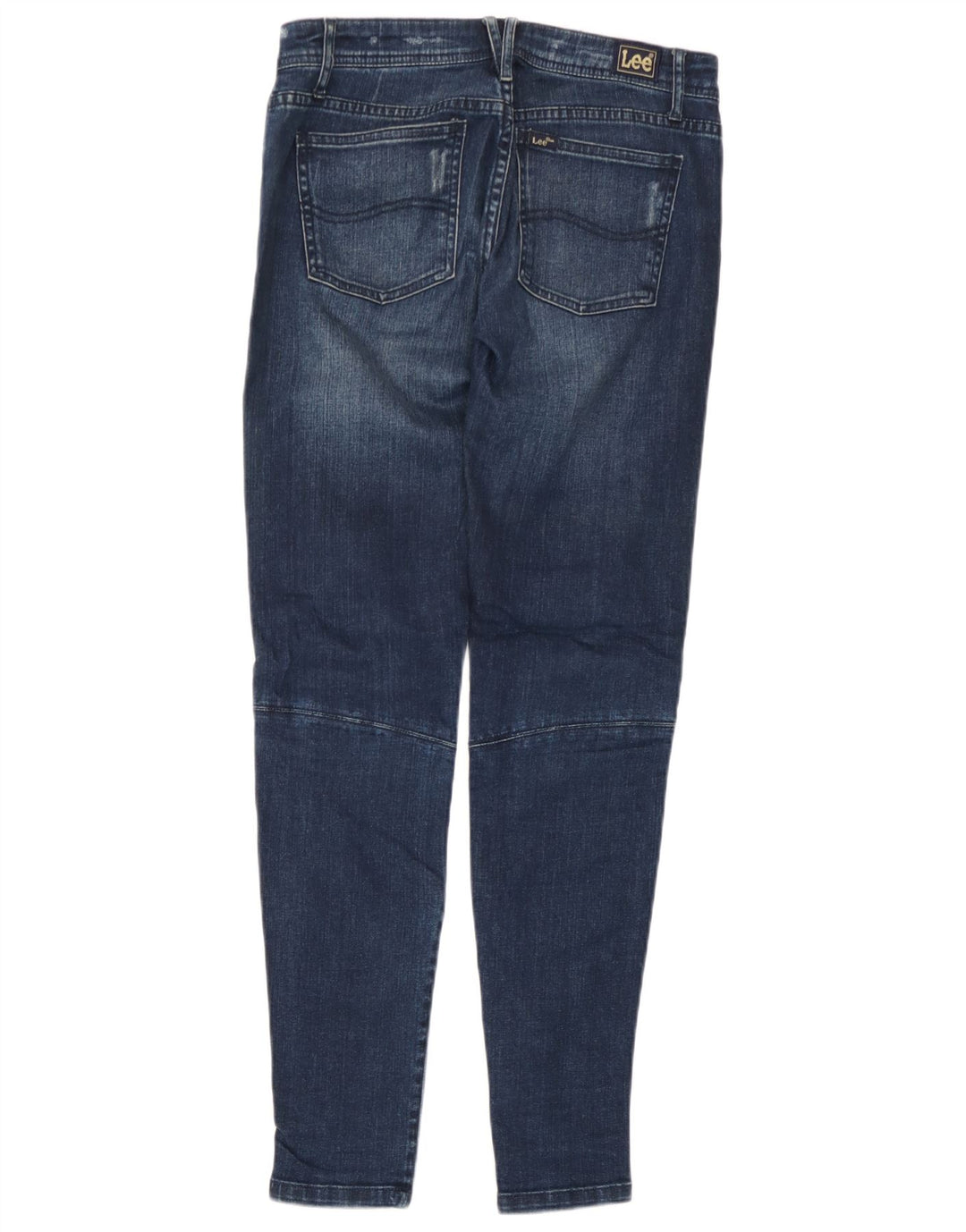 Lee Damen Licks Distressed Skinny Jeans US 9 Medium W30 L30 Marineblau