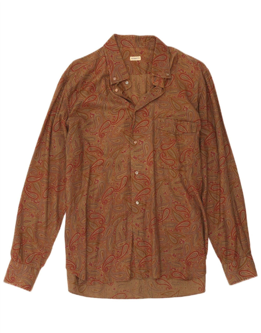 Pizzarotti Herrenhemd Mittelbraun Paisley
