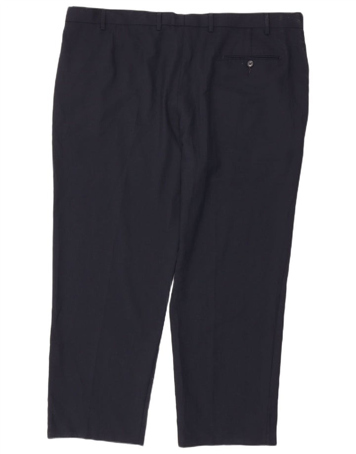 Marks & Spencer Herren-Anzughose in normaler Passform, W46 L31, Marineblau, Polyester