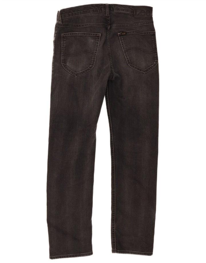 Lee Herren Daren Straight Jeans W31 L30 Graue Baumwolle