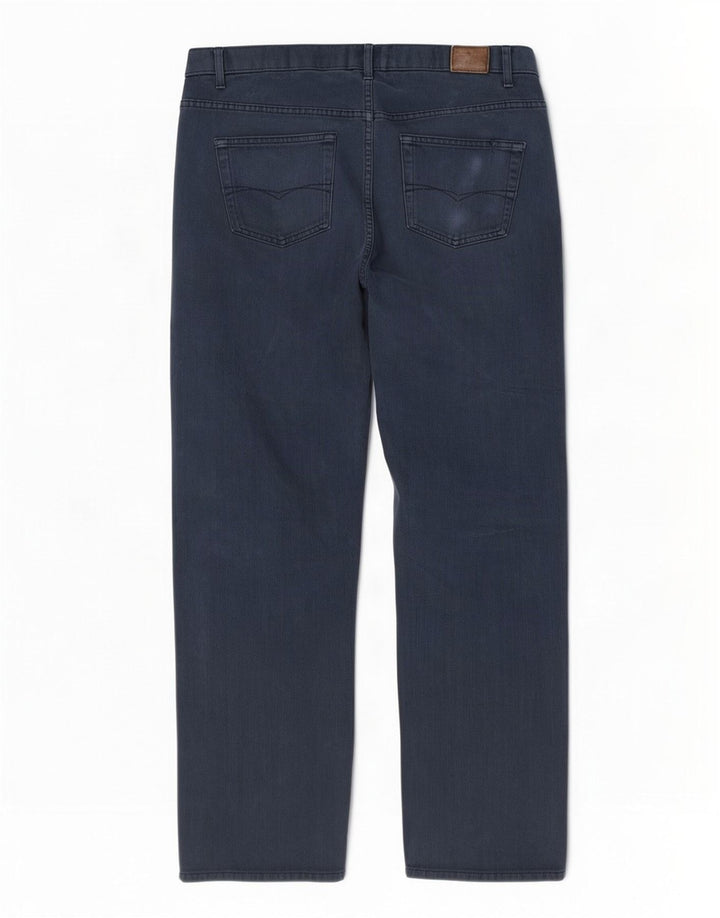 Marks & Spencer Herren Blue Harbor Straight Jeans W34 L31 Marineblaue Baumwolle
