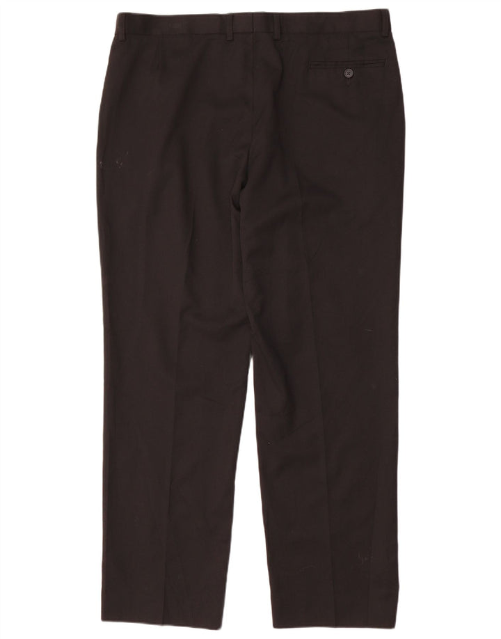 Marks & Spencer Herren-Chinohose mit normaler Passform, W38 L31, schwarzes Polyester