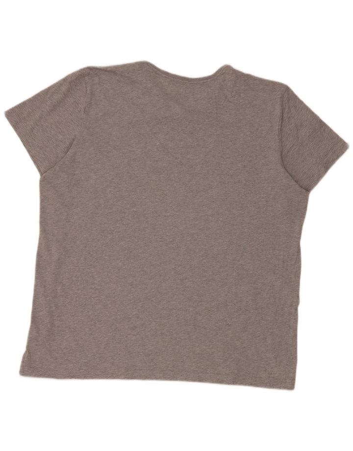 Adidas Herren Grafik T-Shirt Top 2XL Grau Baumwolle