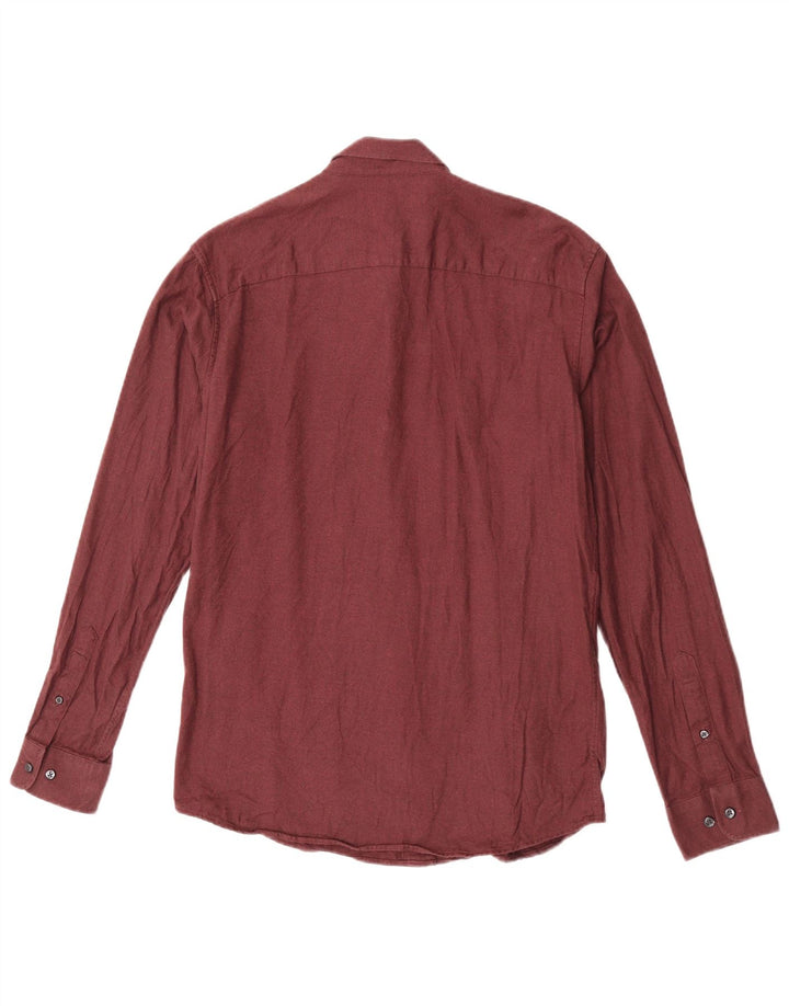 Jack & Jones Herren-Slim-Fit-Hemd aus mittlerer burgunderroter Baumwolle