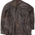 Vintage Herren Lederjacke UK 44 2XL Schwarzes Leder