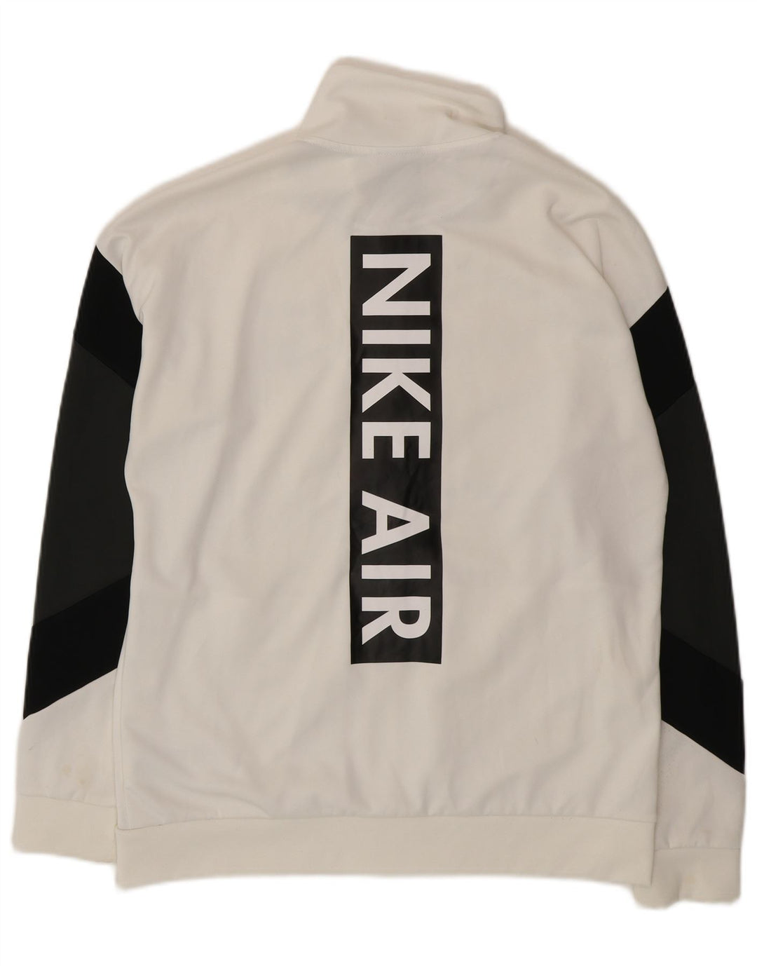 Nike Herren-Trainingsanzugoberteil mit Grafik, mittelweißes Farbblock-Polyester