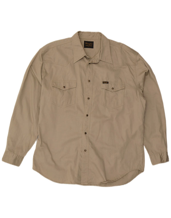 Wrangler Herrenhemd 2XL Beige Baumwolle