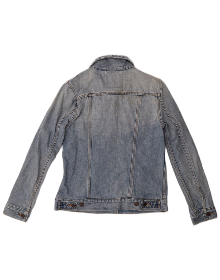 LEVI'S Damen Jeansjacke UK 10 Small Blaue Baumwolle
