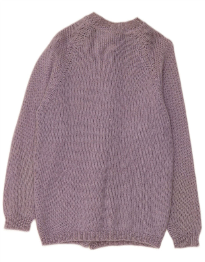 Vintage Damen Cardigan Pullover UK 10 Klein Lila