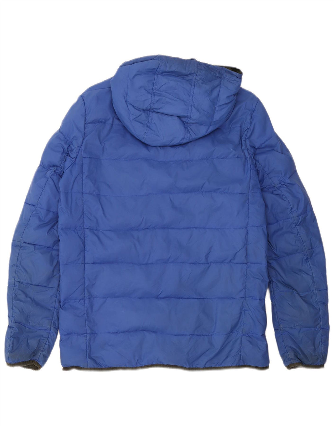 Armani Junior Boys Wattierte Jacke mit Kapuze, 15–16 Jahre, blaues Polyamid