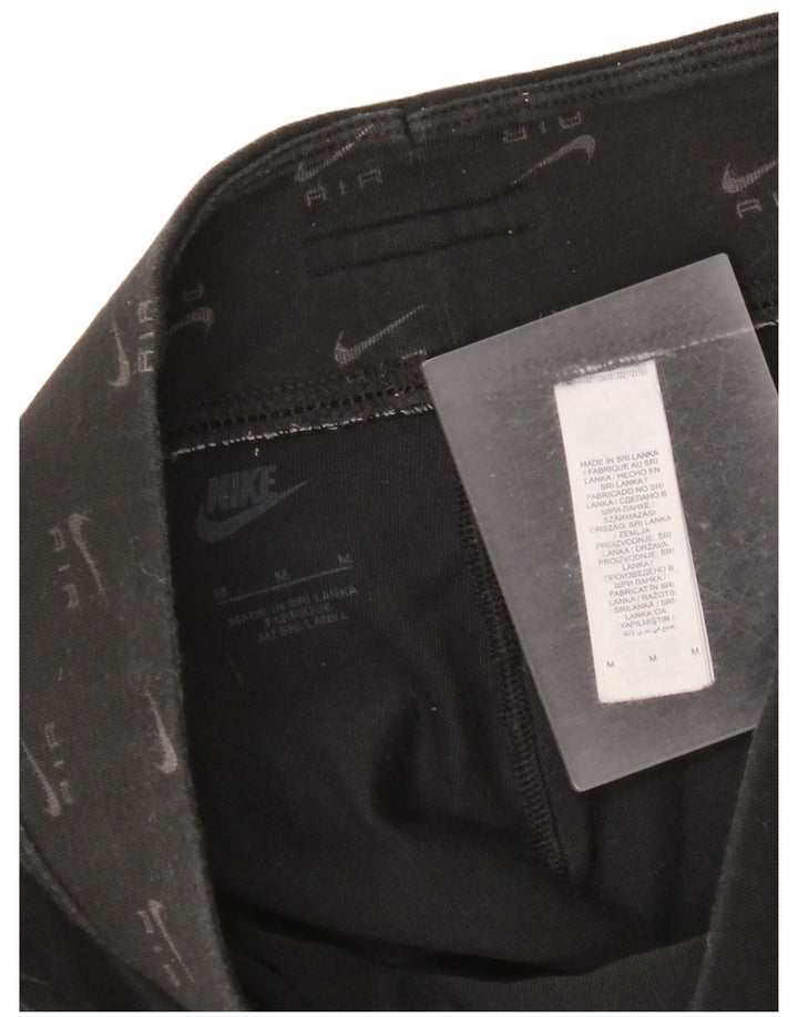Nike Womens Graphic Leggings UK 12 Mittelschwarze Baumwolle