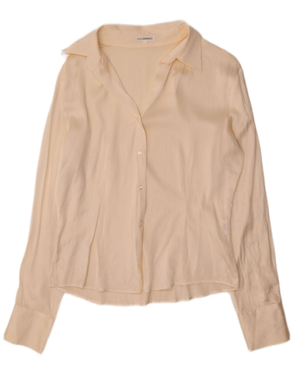 Naracamicie Damen-Hemdbluse, UK 16, Größe L, cremefarbene Seide