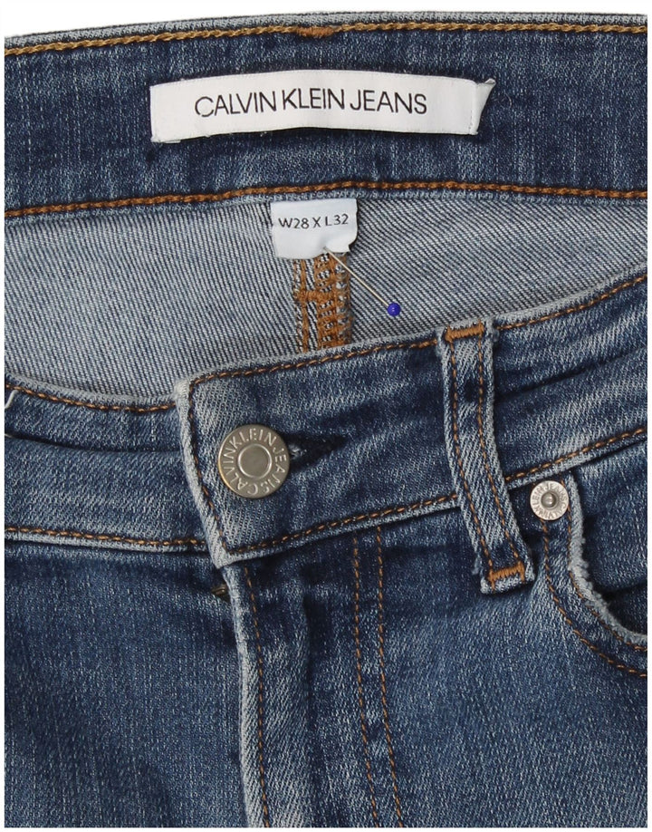 Calvin Klein Herren Slim Jeans W28 L27 Blaue Baumwolle