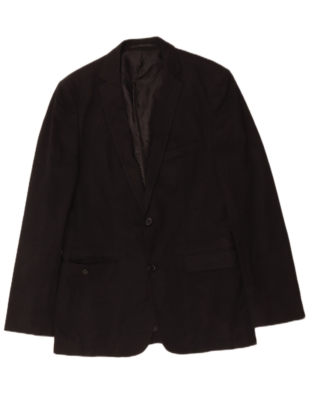 Zara Herren-Blazer mit 2 Knöpfen, EU 50, mittelschwarze Viskose