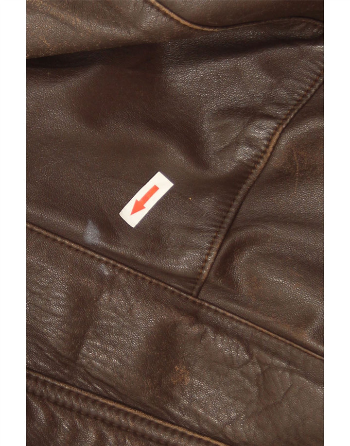 Vintage Herren Lederjacke UK 44 2XL Braun