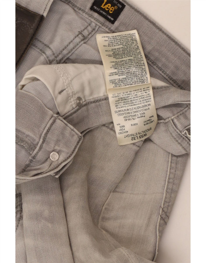 LEE Herren Straight Jeans W33 L32 Grau