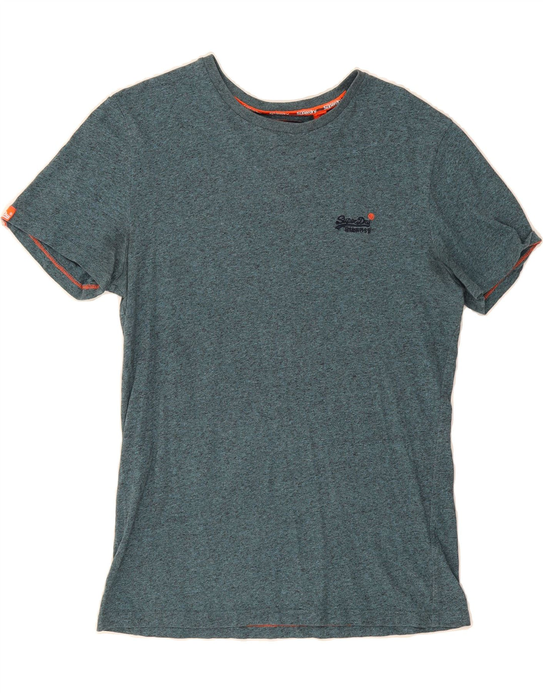 SUPERDRY Womens T-Shirt Top UK 14 Large Blue Flecked Vintage Superdry and Second-Hand Superdry from Messina Hembry 