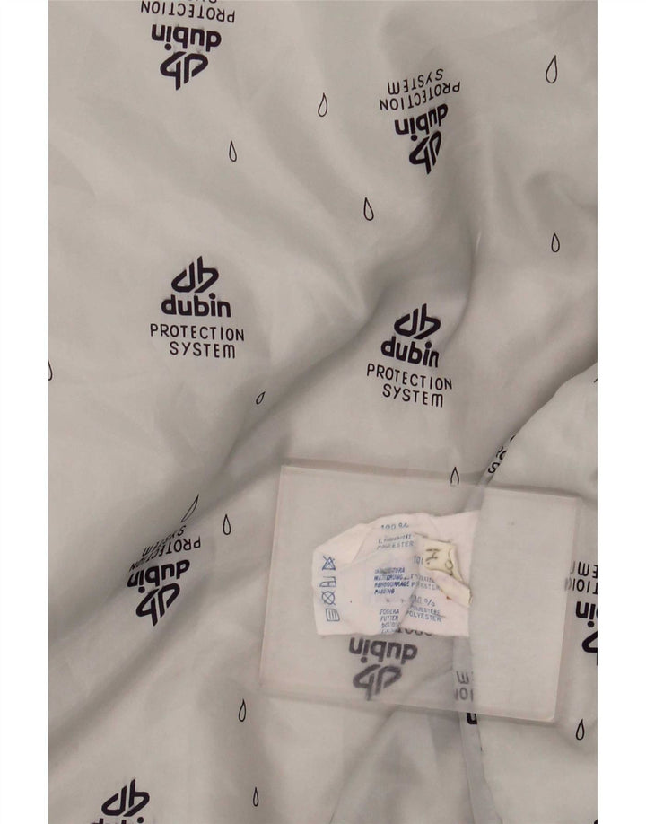 Wattierte Herrenjacke mit Kapuze von Dubin, IT 50, groß, weißes Farbblock-Polyester