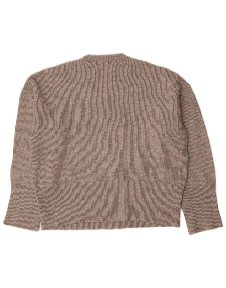 Marks & Spencer Damen-Pullover in Übergröße mit Rundhalsausschnitt, Gr. 14, Mittelgrau