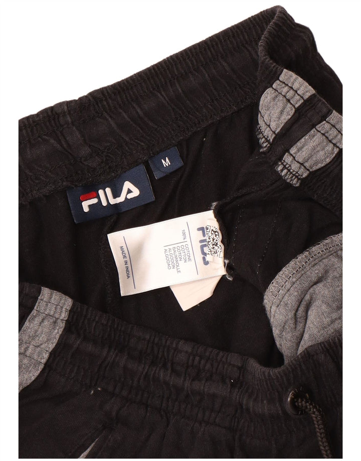 Fila Herren-Sportshorts, Mittelschwarz, Colourblock-Baumwolle