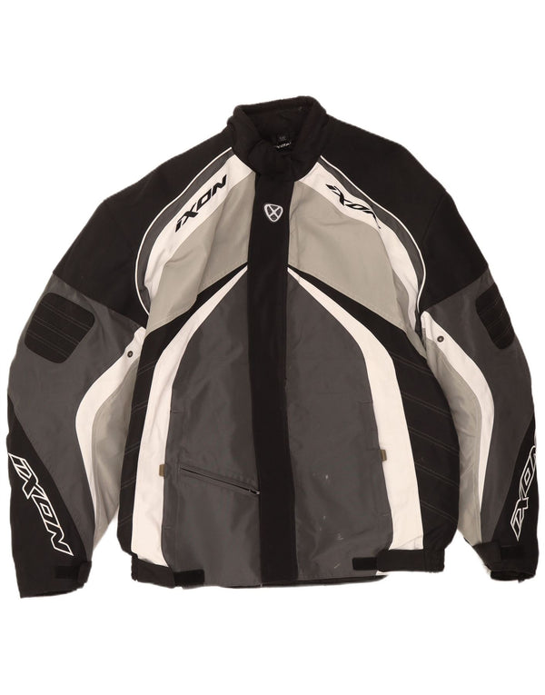 Ixon Herren Graphic Racer Jacke UK 50 5XL Grauer Farbblock