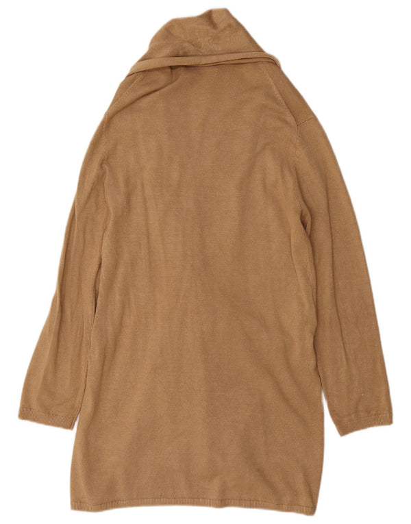 Zara Damen Longline-Cardigan-Pullover UK 10 Small Beige