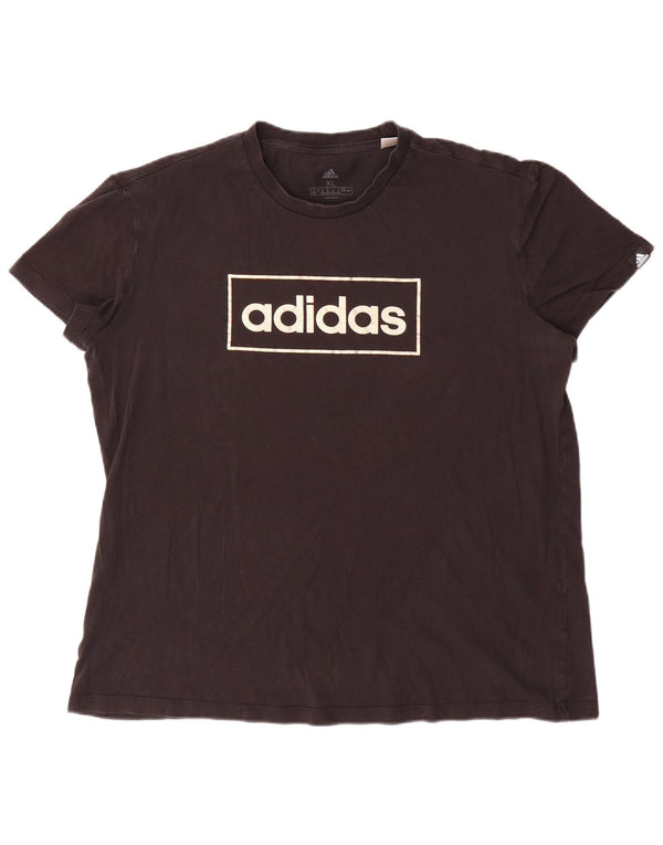 Adidas Damen Graphic T-Shirt Top UK 20/22 XL Schwarz