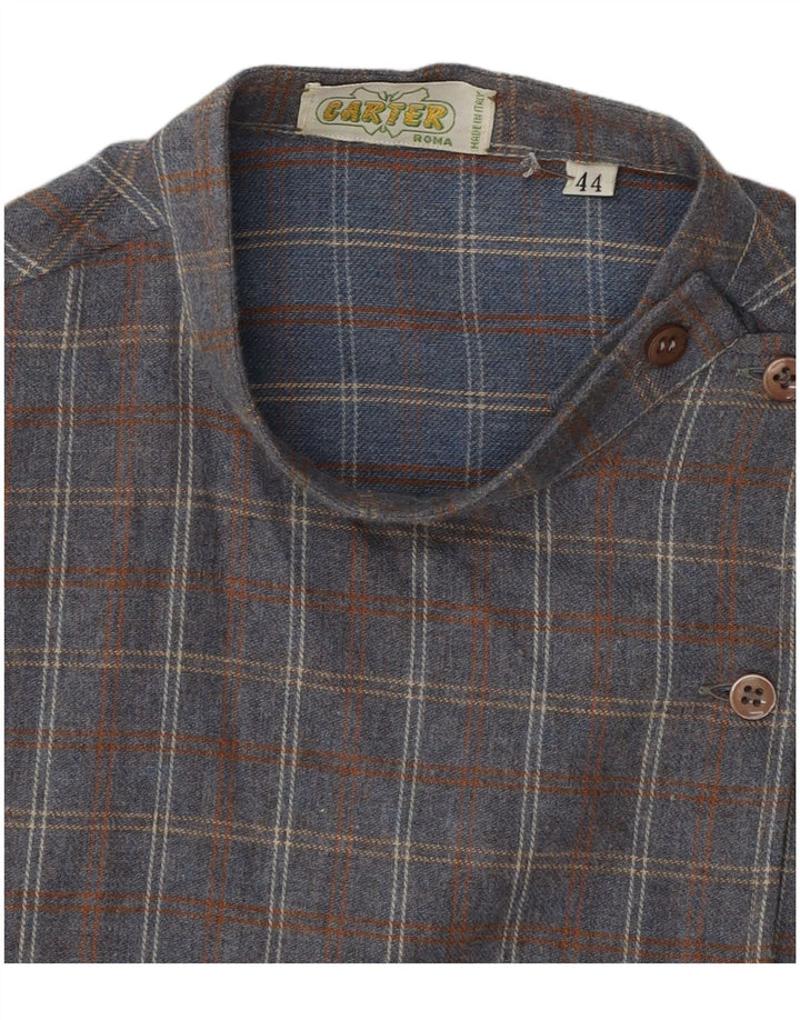 Vintage Womens Shirt Blouse IT 44 Medium Grey Check