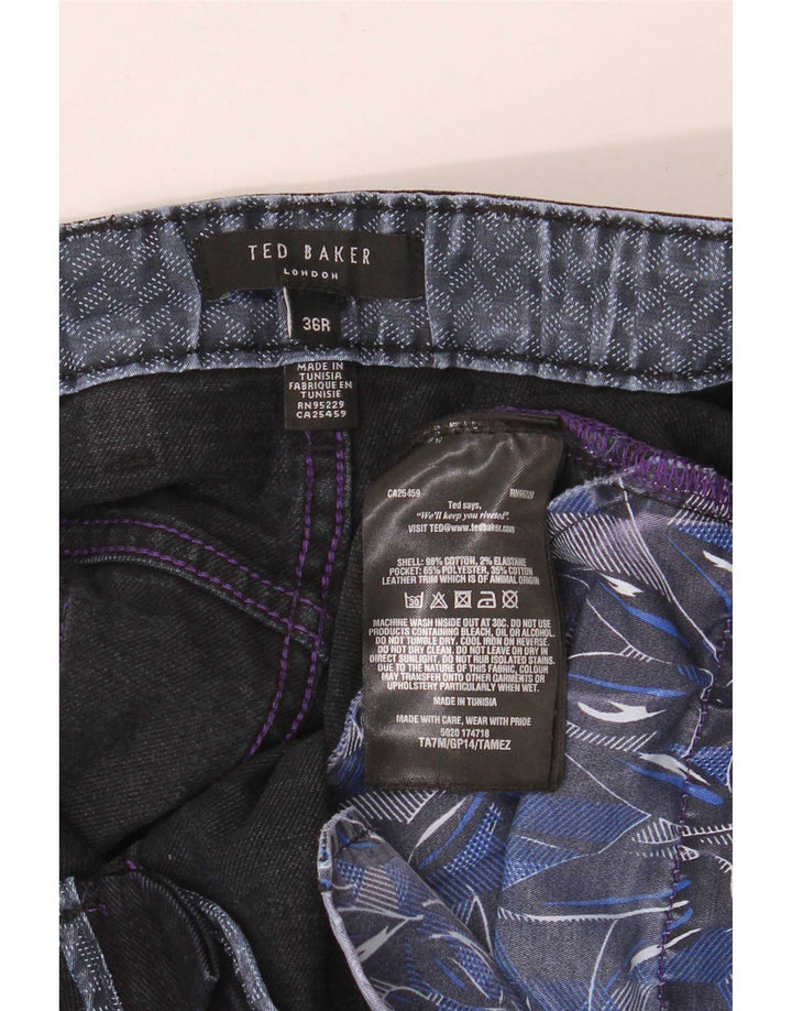 Ted Baker Herren Slim Jeans W36 L32 Marineblau Baumwolle