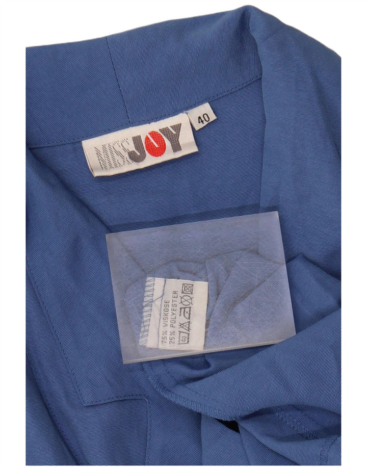 MISS JOY Womens 3/4 Sleeve 3 Button Blazer Jacket EU 40 Medium Blue
