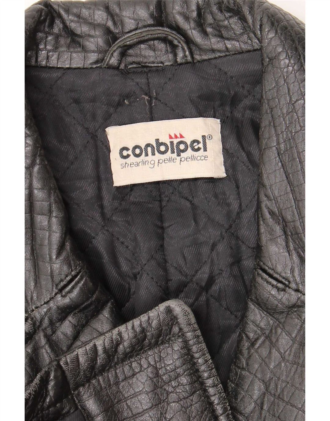 Conbipel Damen Ledermantel UK 12 Medium Black Animal Print Classic