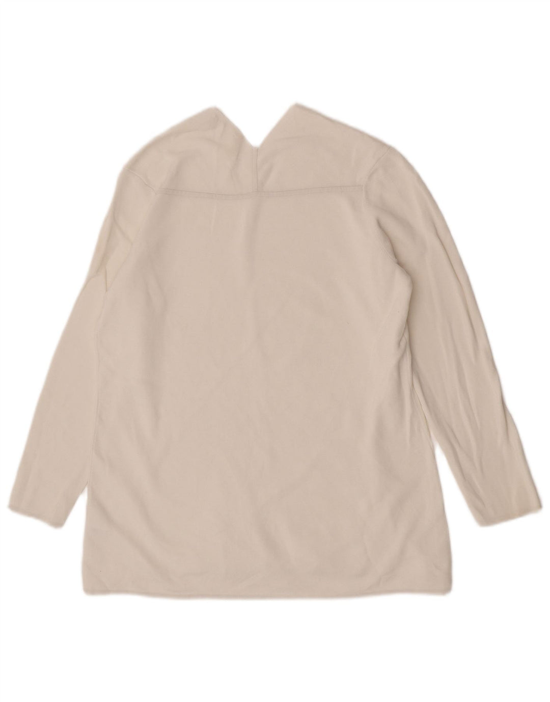 Cos Damen Top Langarm UK 14 Mittelweiße Baumwolle